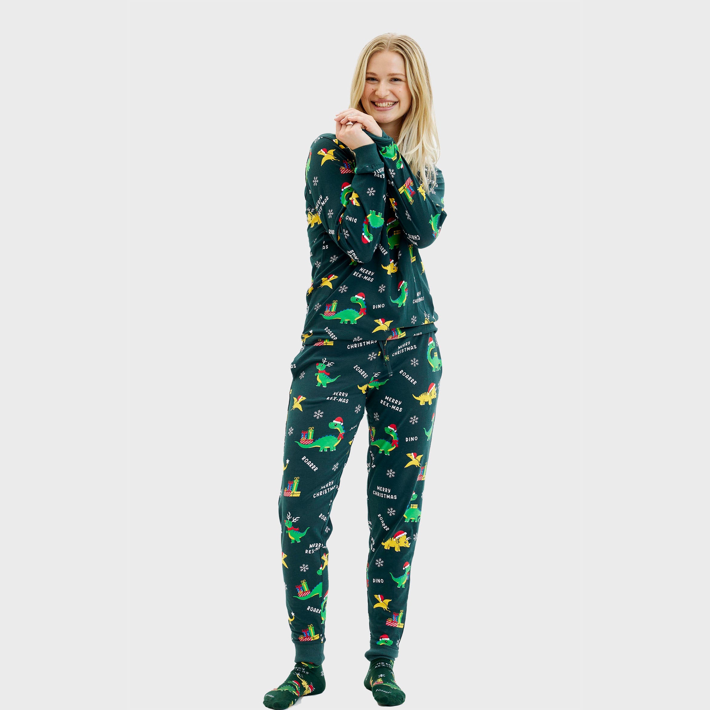 Dino julepyjamas - Dame.